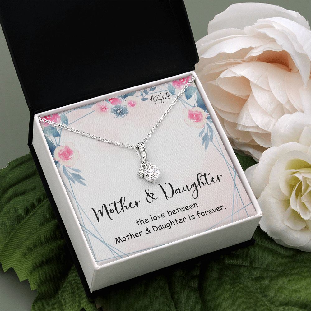 Mom Necklace Gifts for Mom from Daughter to Mom Gifts for Mothers Day from Daughter, To My Mom Necklace from Daughter to Mom Birthday Gifts Necklace with Message Card and Gift Box Alluring Beauty Necklace