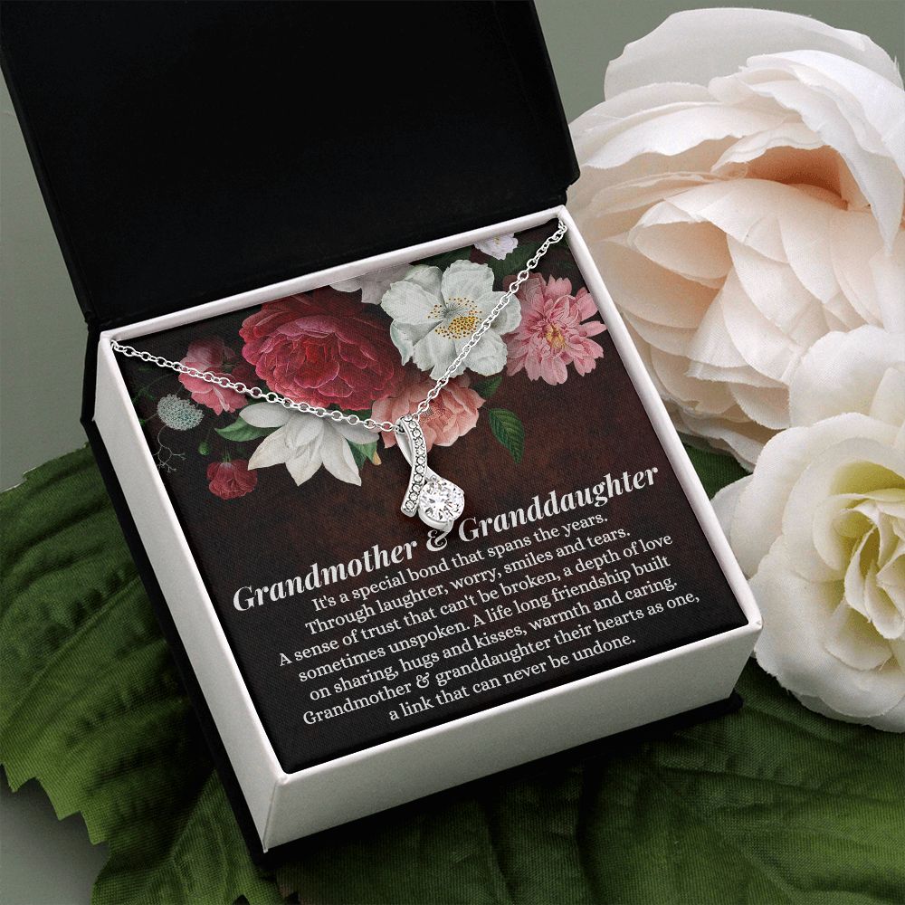 To My Grandma Necklace, Gift for Grandmother Necklace, Mothers Day Gift For Grandma Nana, Grandma Jewelry From Grandchildren GrandKids , Jewelry Box Gift For Grandma Grandmother11 Alluring Beauty Necklace