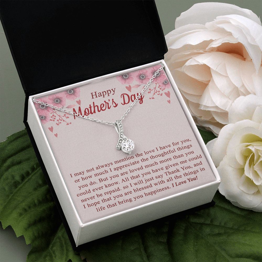 vTo My Mom Angel Mother Necklace Pendant Gift From Daughter Or Son With Message Card Gift For Mom Alluring Beauty Necklace