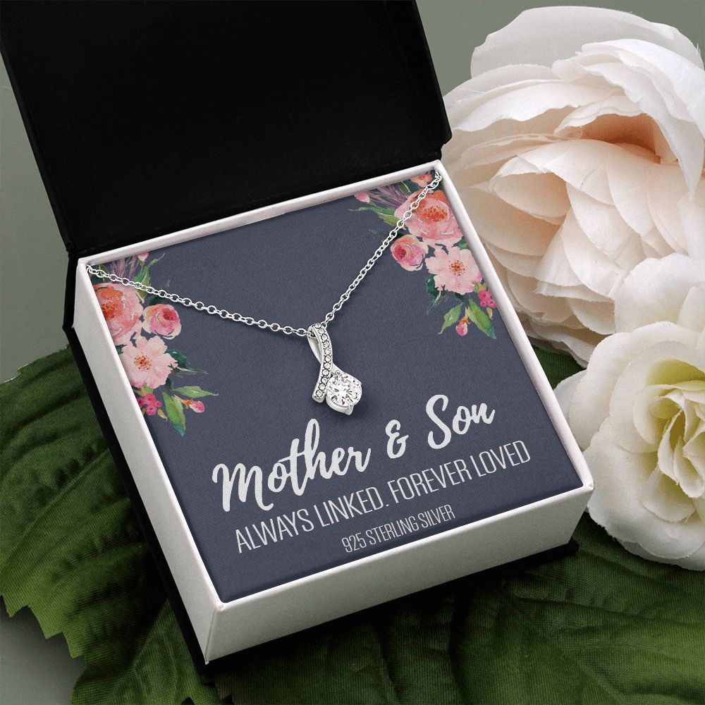 Gift For Mom From Son, Mother Son Gifts, Happy Mother's Day Necklace, Mom Gift Alluring Beauty Necklace