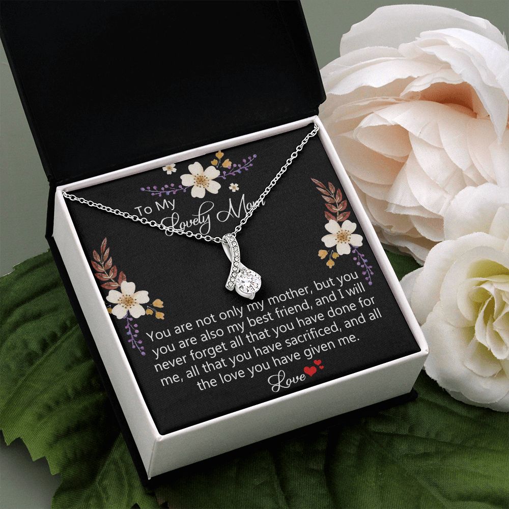 To My Mom Necklace, Gift For Mom, Mother's Day Gift from Daughter, Mom Jewelry Gift for Mothers Day, Birthday Gift for Mother, Moms Gift from Daughter Son, Necklace for Mom Mother15 Alluring Beauty Necklace