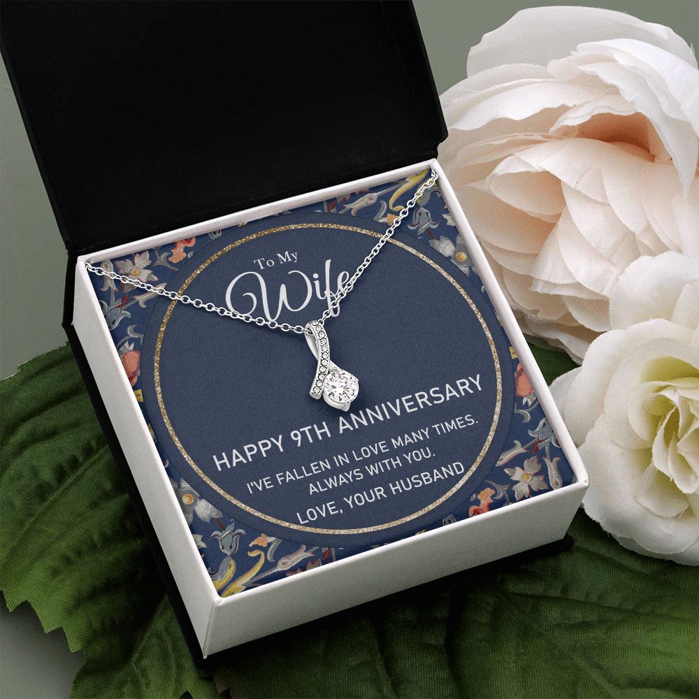To My Wife Necklace from Husband, Personalized Necklace for Women, Luxury Necklace for Wife from Man Men, Wedding Anniversary Present For Wife, Beautiful Wife Jewelry Christmas Birthday Gifts For Wife6 Alluring Beauty Necklace