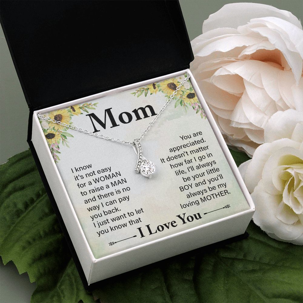 To My Mom Necklace, Gift For Mom, Mother's Day Gift from Daughter, Mom Jewelry Gift for Mothers Day, Birthday Gift for Mother, Moms Gift from Daughter Son, Necklace for Mom Mother 20 Alluring Beauty Necklace