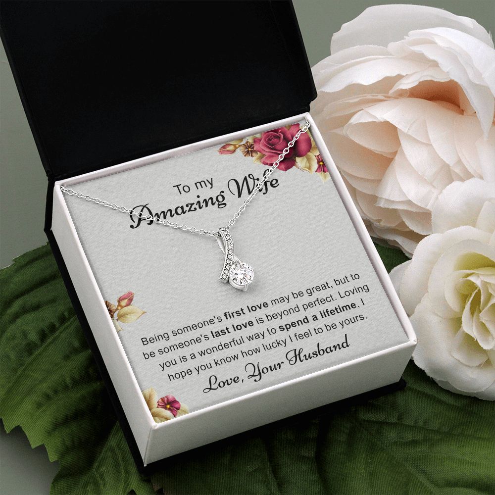 Birthday Gifts For Wife, Necklace Gifts For Wife From Husband, To My Wife Jewelry For Women , To My Wife Necklace  from Husband Wedding Anniversary Present For Wife, Beautiful Wife Jewelry Christmas 6 Alluring Beauty Necklace