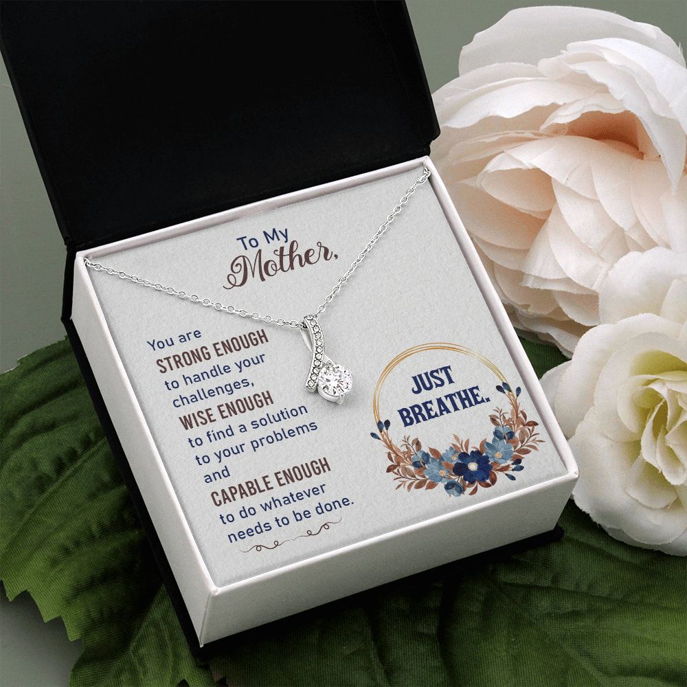 To My Mother Necklace Pendant Gift From Daughter In Law Necklace Strong Enough Gift For To Mom Happy Mother's Day Mother In Law Gift On Birthday Anniversary Gift 30821 Alluring Beauty Necklace