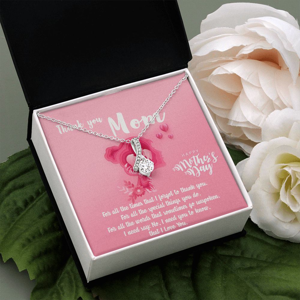 Mom Necklace Gifts for Mom from Daughter to Mom Gifts for Mothers Day from Daughter, To My Mom Necklace from Daughter to Mom Birthday Gifts Necklace with Message Card and Gift Box5 Alluring Beauty Necklace