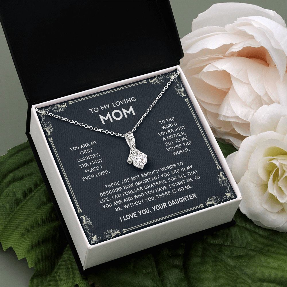 To My Mom Necklace, Gift For Mom, Mother's Day Gift from Daughter, Mom Jewelry Gift for Mothers Day, Birthday Gift for Mother, Moms Gift from Daughter Son, Necklace for Mom Mother 14 Alluring Beauty Necklace