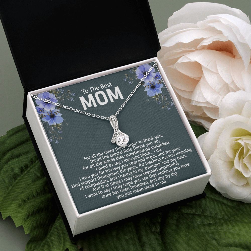To The Best Mom Love Knot Necklace Gift For Mom On Mother's Day Alluring Beauty Necklace