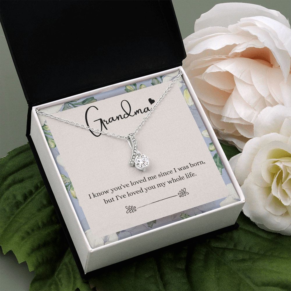 To My Grandma Necklace, Gift for Grandmother Necklace, Mothers Day Gift For Grandma Nana, Grandma Jewelry From Grandchildren GrandKids , Jewelry Box Gift For Grandma Grandmother9 Alluring Beauty Necklace
