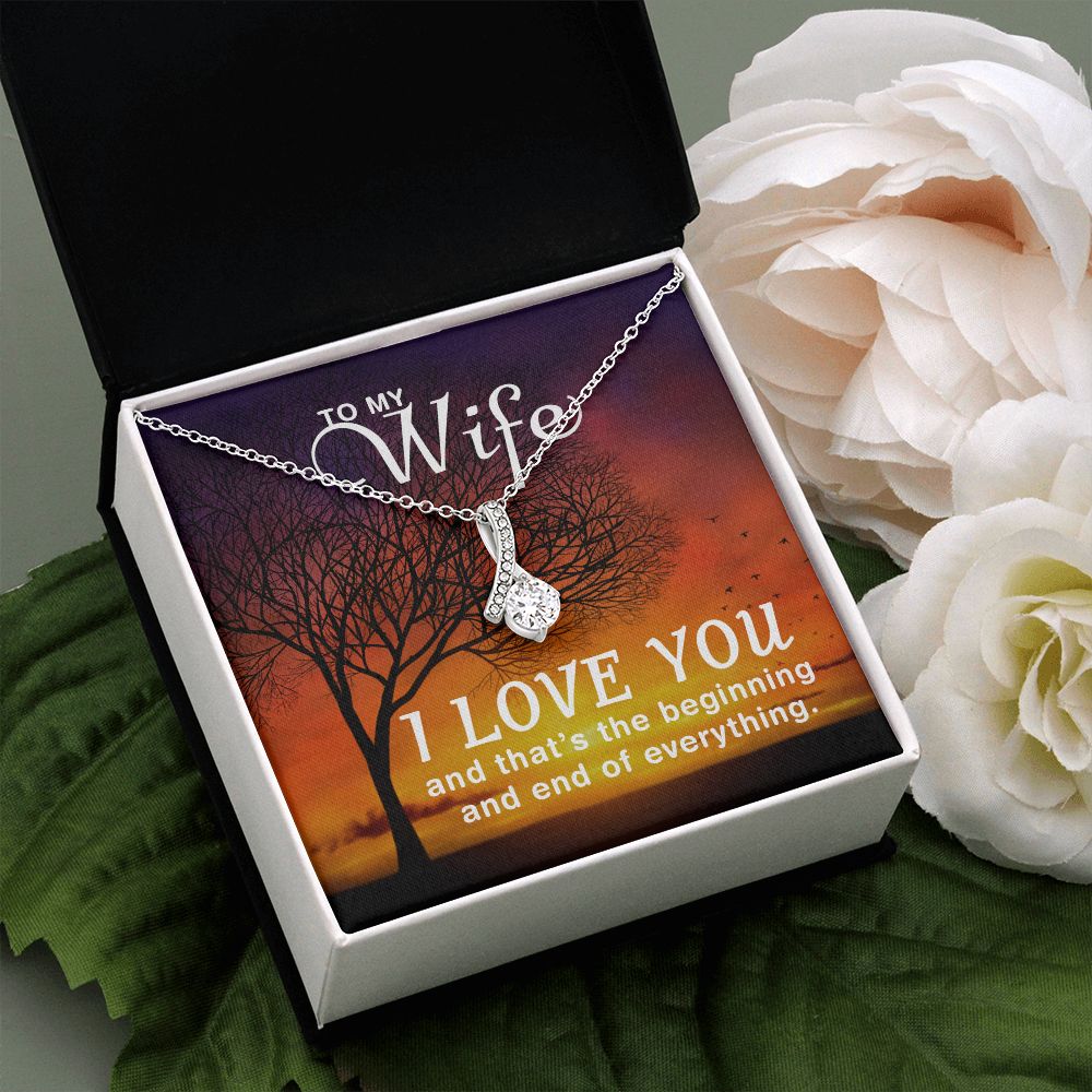 Birthday Gifts For Wife, Necklace Gifts For Wife From Husband, To My Wife Jewelry For Women , To My Wife Necklace  from Husband Wedding Anniversary Present For Wife, Beautiful Wife Jewelry Christmas14 Alluring Beauty Necklace