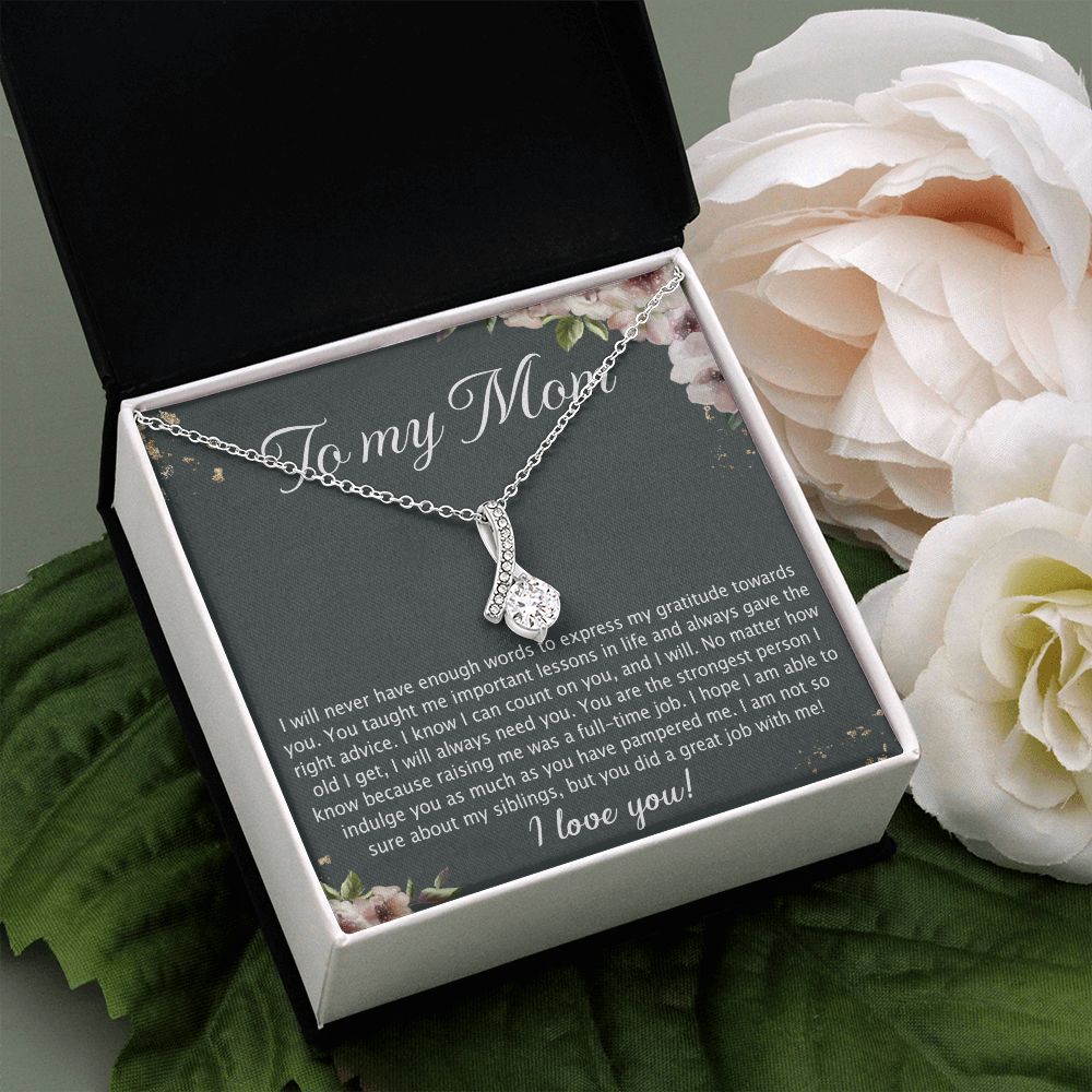 To My Mother Mom Best Friend In Law Bonus Step For Mother Day Birthday Wedding Engagement From Son Daughter Step In Law Necklace Gift Alluring Beauty Necklace