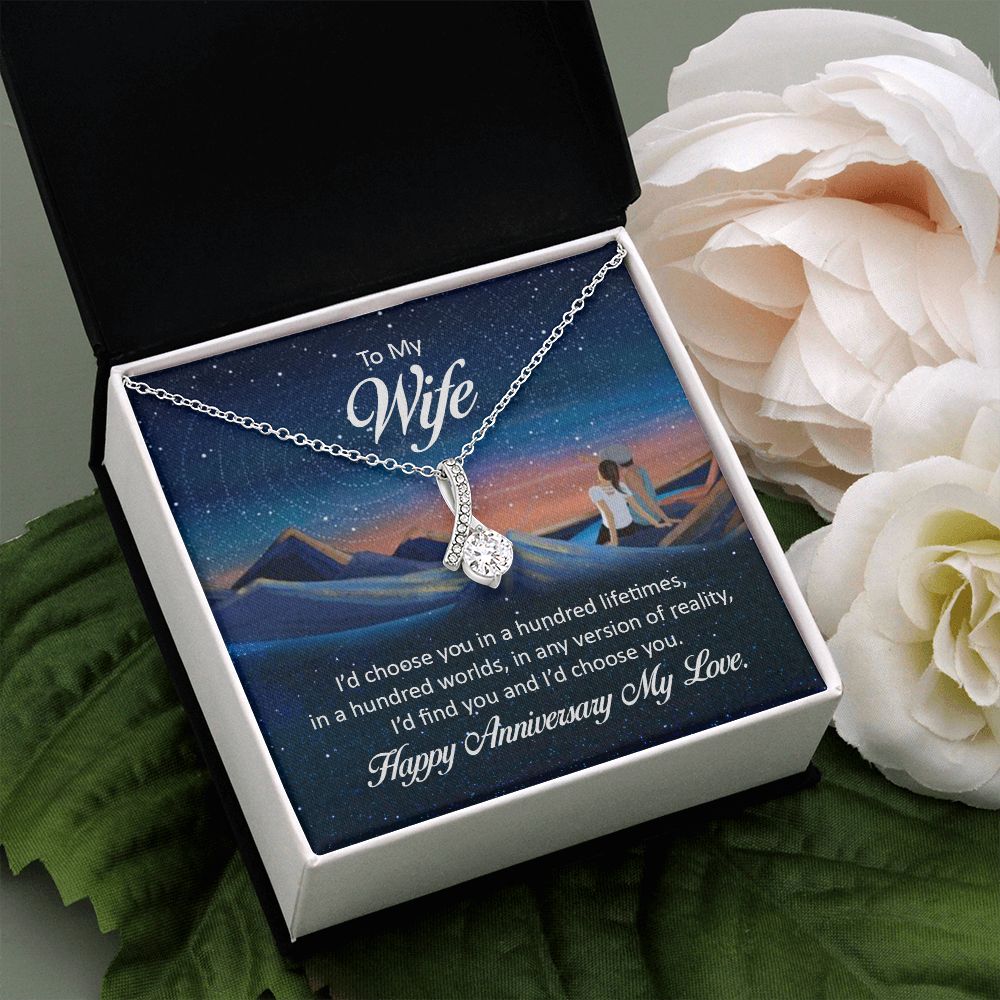 Birthday Gifts For Wife, Necklace Gifts For Wife From Husband, To My Wife Jewelry For Women , To My Wife Necklace  from Husband Wedding Anniversary Present For Wife, Beautiful Wife Jewelry Christmas26 Alluring Beauty Necklace