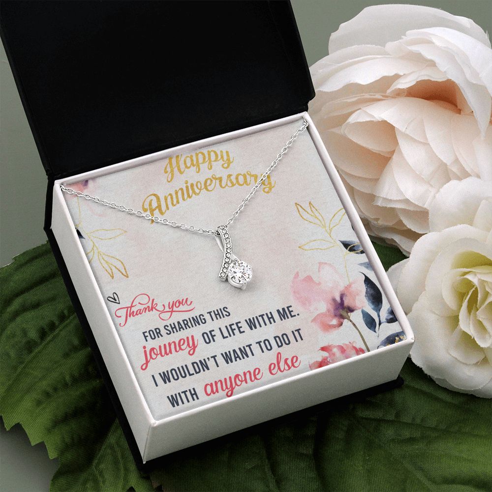 To My Wife Necklace, Wedding Anniversary Jewelry For Women, Necklace For Wife from Husband, Gift For Wife Birthday Gifts From Husband Necklace, Jewelry With Message Card In A Gift Box9 Alluring Beauty Necklace