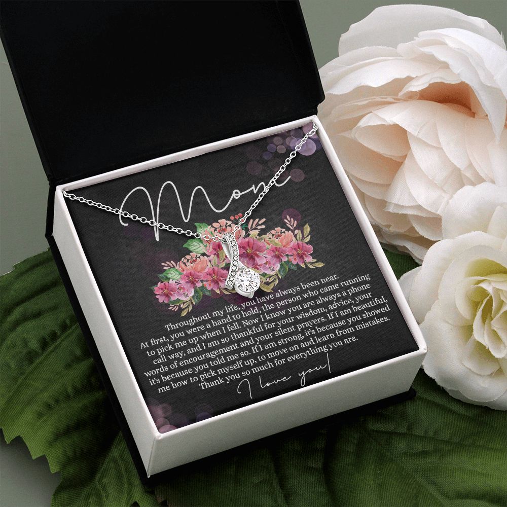 To My Mom Necklace, Mom Gifts, Mom Jewelry Box, Necklace for Mom, Gifts for Mom, Mother's Day Necklace Jewelry Gift For Mom, Birthday Gift For Mom, Thank you Mom Gift Alluring Beauty Necklace