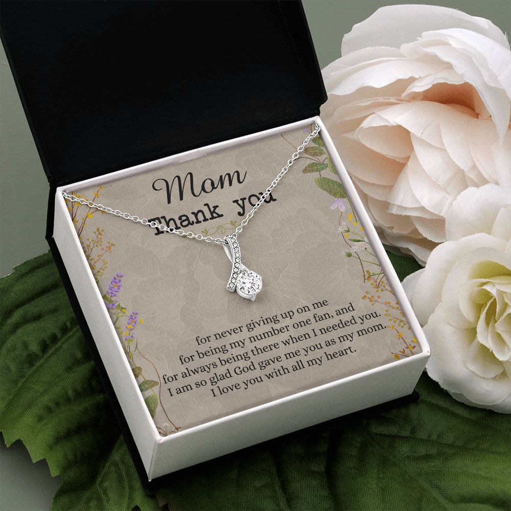 To My Mom Necklace, Thank you Mom Gift, Gift for Mom, Mother's Day Gift from Daughter, Mother Daughter gift, Gift from child, Gift for Mom, Mothers Day Necklace for Women Alluring Beauty Necklace