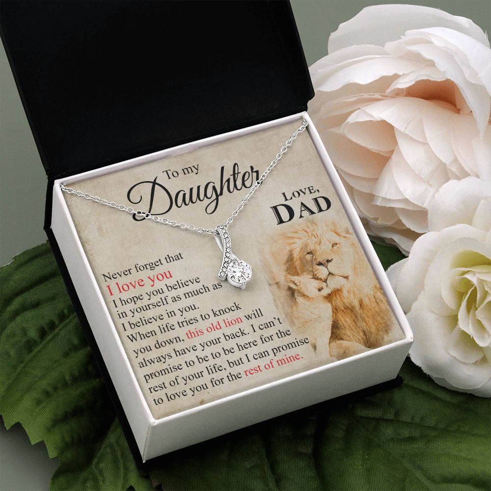 Mother Daughter Gift Ideas, To My Daughter Gift Necklace from Mom, Jewelry Pendant Present for Daughter, Birthday Christmas Gift Graduation Gifts for Daughters, Mother and Daughter Necklace 23 Alluring Beauty Necklace