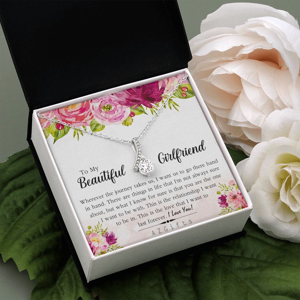 To My Girlfriend Necklace from Boyfriend To My Future Wife Necklace Jewelry For Girlfriend Gift For Girlfriend Gift for Her Romantic Birthday Valentines Day Gift For Girlfriend Gifts Necklaces 5 Alluring Beauty Necklace