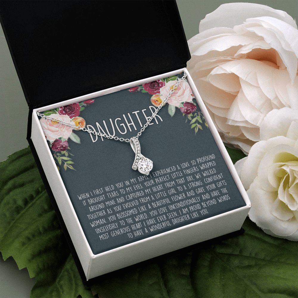 Daughter Necklace Gift for Daughter, Daughter Jewelry, Mother Daughter Alluring Beauty Necklace