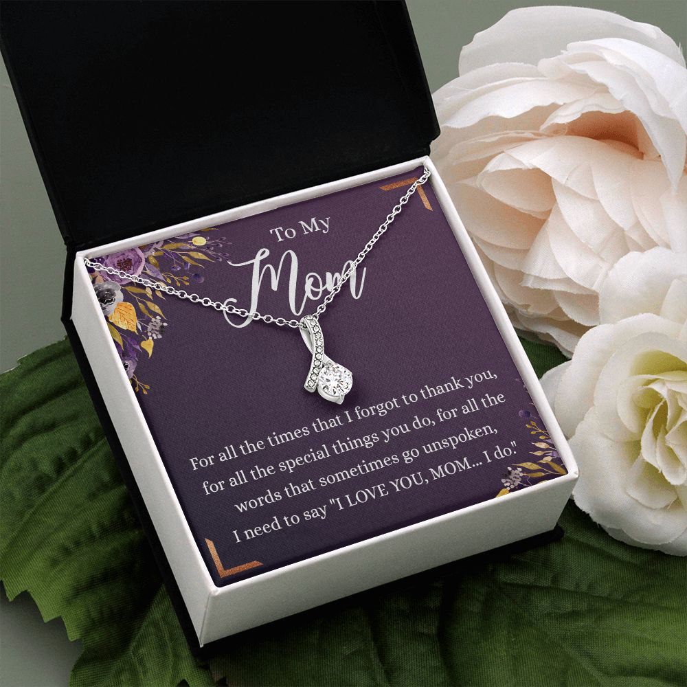 To My Mother Gift Necklace To Mom, Mother, Mommy, Momma from Child Special Mother Gift for Birthday Mothers Day Retriment Anniversary Hoiday Present for Mom Necklace for Women Alluring Beauty Necklace