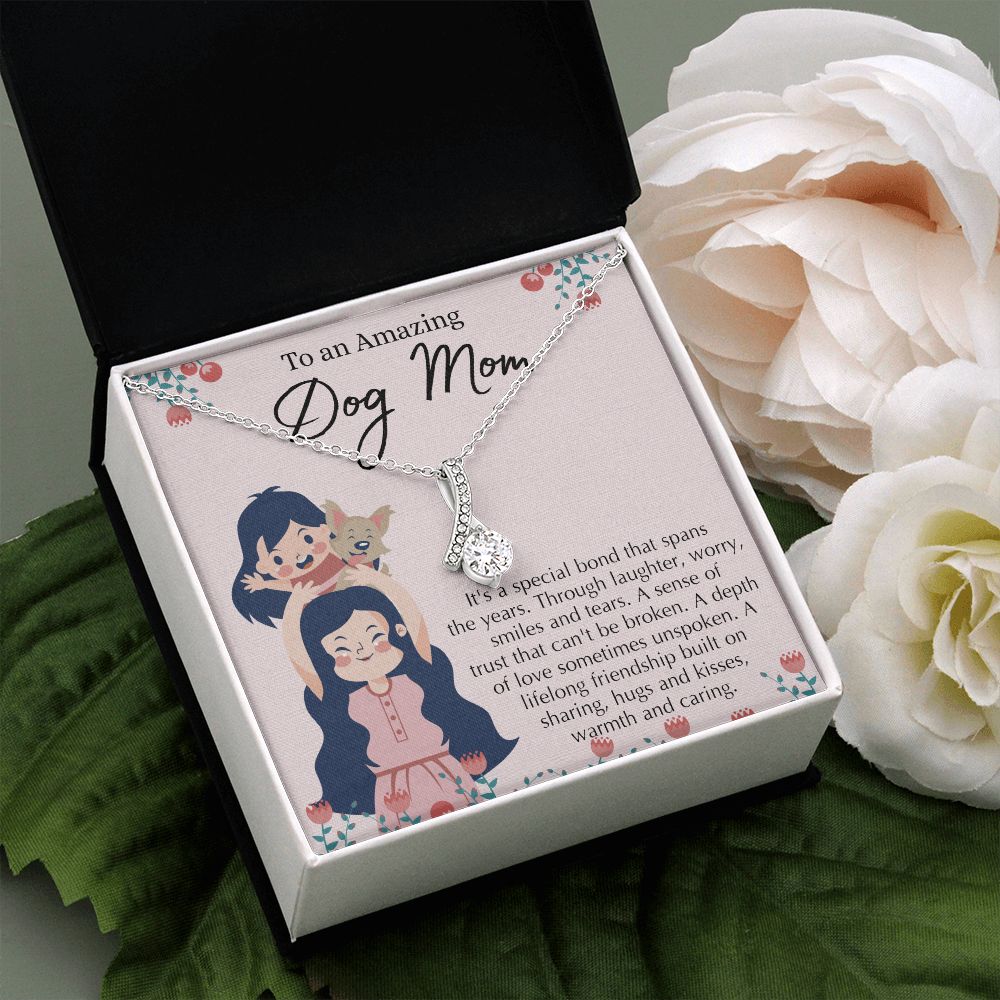 Love Knot Necklace, Dog Mom Gift For Mother's Day, Dog Mom Necklace For Women, Dog Mama Sentimental Gift, Dog Lover Gifts For Her, Unique Alluring Beauty Necklace