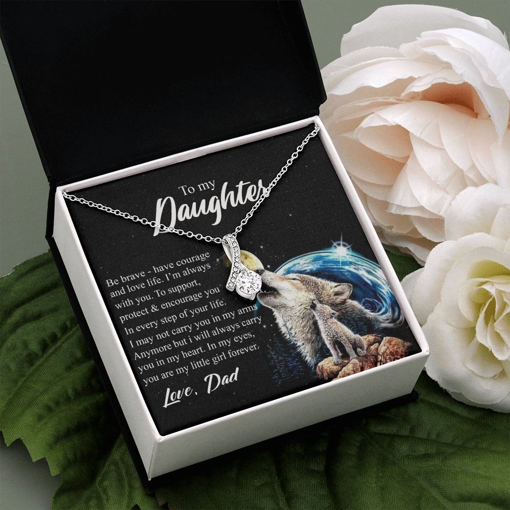 Mother Daughter Gift Ideas, To My Daughter Gift Necklace from Mom, Jewelry Pendant Present for Daughter, Birthday Christmas Gift Graduation Gifts for Daughters, Mother and Daughter Necklace 26 Alluring Beauty Necklace