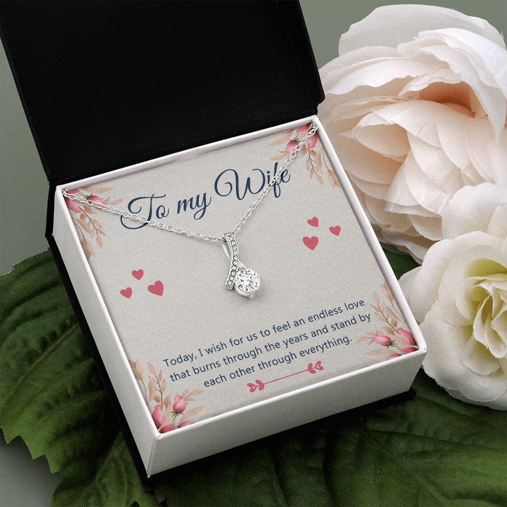 Birthday Gifts For Wife, Necklace Gifts For Wife From Husband, To My Wife Jewelry For Women , To My Wife Necklace  from Husband Wedding Anniversary Present For Wife, Beautiful Wife Jewelry Christmas 4 Alluring Beauty Necklace