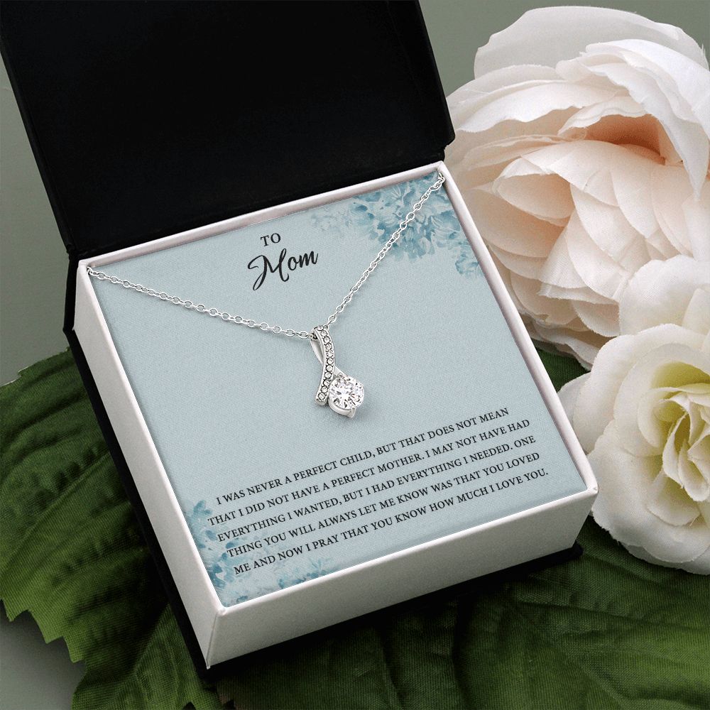 Mom Necklace Gifts for Mom from Daughter to Mom Gifts for Mothers Day from Daughter, To My Mom Necklace from Daughter to Mom Birthday Gifts Necklace with Message Card and Gift Box2227 Alluring Beauty Necklace