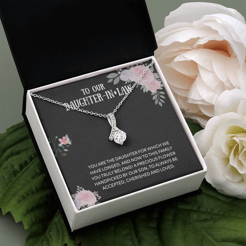 To Our Daughter-in-law Necklace from Mother-in-law Daughter-in-law Birthday Gift Alluring Beauty Necklace