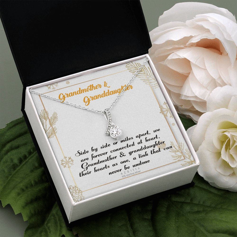 To My Grandma Necklace, Gift for Grandmother Necklace, Mothers Day Gift For Grandma Nana, Grandma Jewelry From Grandchildren GrandKids , Jewelry Box Gift For Grandma Grandmother14 Alluring Beauty Necklace