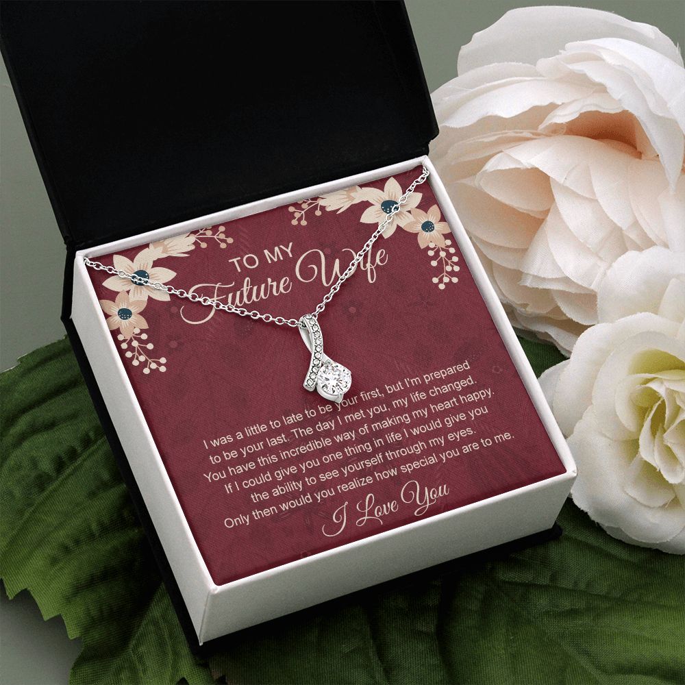 To My Future Wife Necklace from Boyfriend, Personalized Necklace for Women, Luxury Necklace for Girlfriend, Wedding Anniversary Present For Her, Girlfriend Gift Jewelry Christmas Birthday Gift