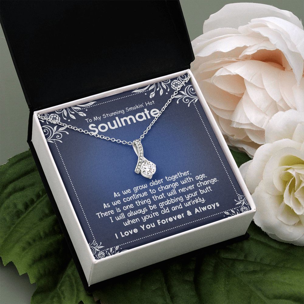 To My Smokin Hot Soulmate Necklace - Wife Gifts From Husband To My Wife Necklace, Gift for Her Romantic, Girlfriend Gifts Necklace for Wife from Men Includes Message Card and Gift Box 5 Alluring Beauty Necklace