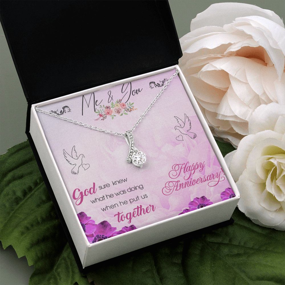 To My Wife Necklace, Wedding Anniversary Jewelry For Women, Necklace For Wife from Husband, Gift For Wife Birthday Gifts From Husband Necklace, Jewelry With Message Card In A Gift Box8 Alluring Beauty Necklace