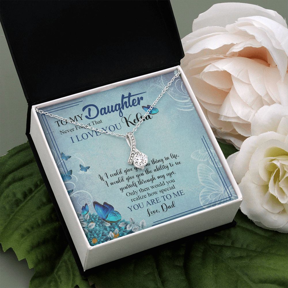 Mother Daughter Gift Ideas, To My Daughter Gift Necklace from Mom, Jewelry Pendant Present for Daughter, Birthday Christmas Gift Graduation Gifts for Daughters, Mother and Daughter Necklace 21 Alluring Beauty Necklace