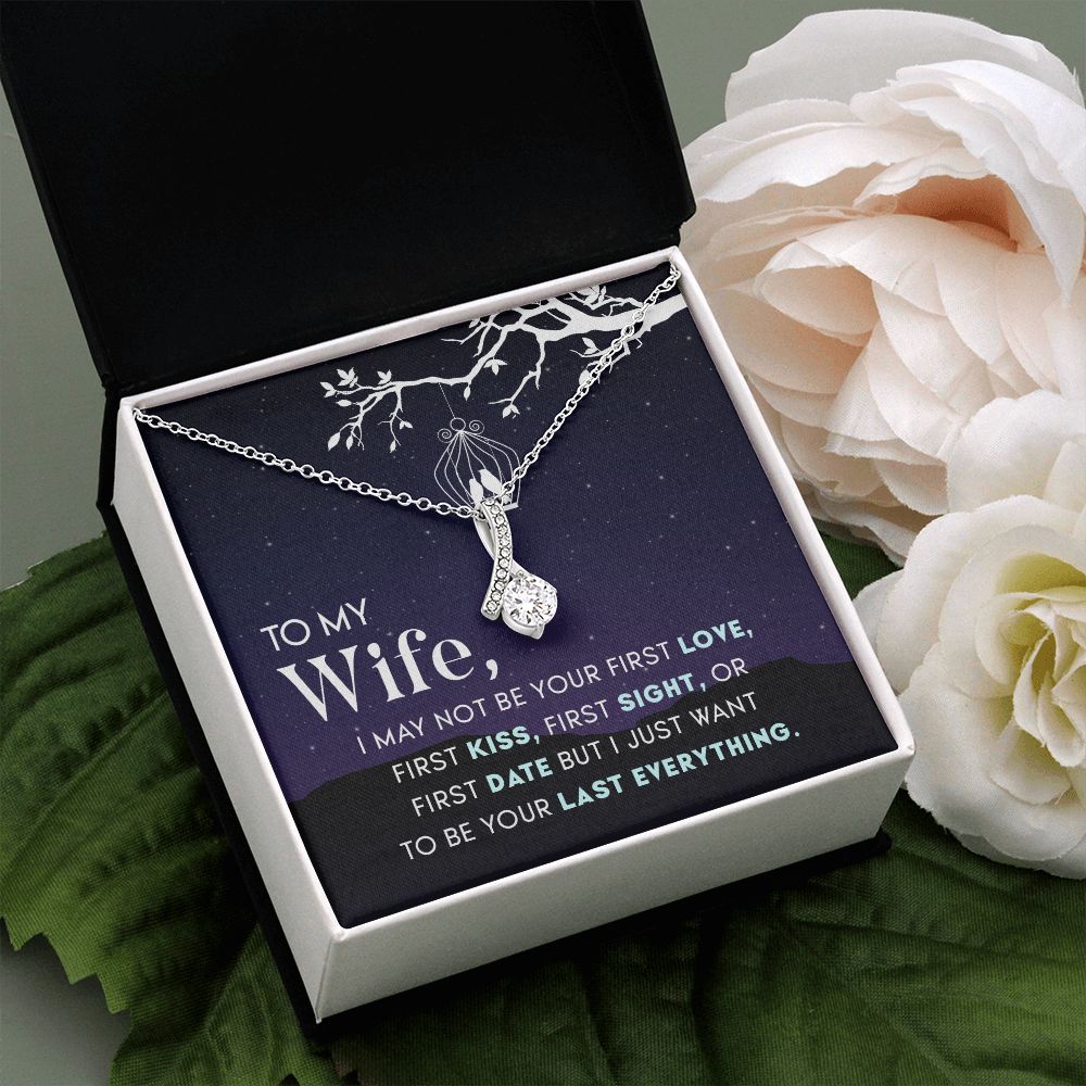 To My Wife Necklace from Husband, Personalized Necklace for Women, Luxury Necklace for Wife from Man Men, Wedding Anniversary Present For Wife, Beautiful Wife Jewelry Christmas Birthday Gift For Wife15 Alluring Beauty Necklace