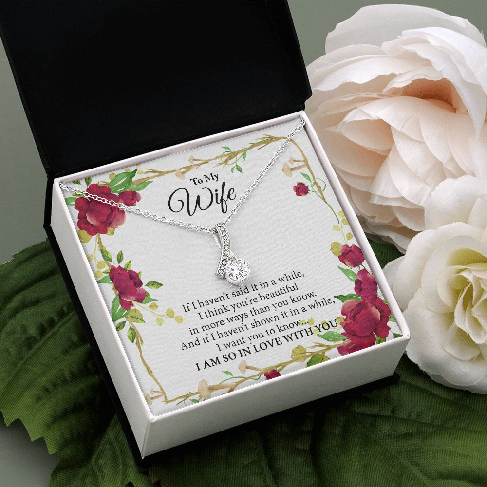 Birthday Gifts For Wife, Necklace Gifts For Wife From Husband, To My Wife Jewelry For Women , To My Wife Necklace  from Husband Wedding Anniversary Present For Wife, Beautiful Wife Jewelry Christmas19 Alluring Beauty Necklace
