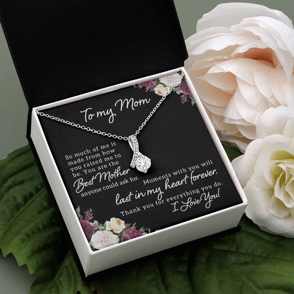 Mom Necklace Gifts for Mom from Daughter to Mom Gifts for Mothers Day from Daughter, To My Mom Necklace from Daughter to Mom Birthday Gifts Necklace with Message Card and Gift Box18 Alluring Beauty Necklace