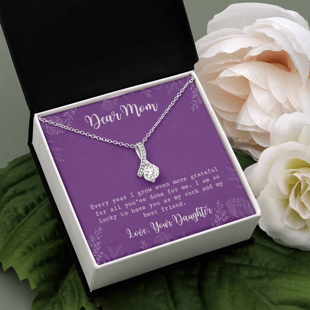 Mom Necklace Gifts for Mom from Daughter to Mom Gifts for Mothers Day from Daughter, To My Mom Necklace from Daughter to Mom Birthday Gifts Necklace with Message Card and Gift Box2234 Alluring Beauty Necklace