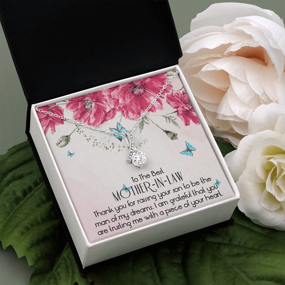 To The Best Mother In Law Necklace, Mother In Law Gifts, Mothers Day Gifts Necklace Alluring Beauty Necklace