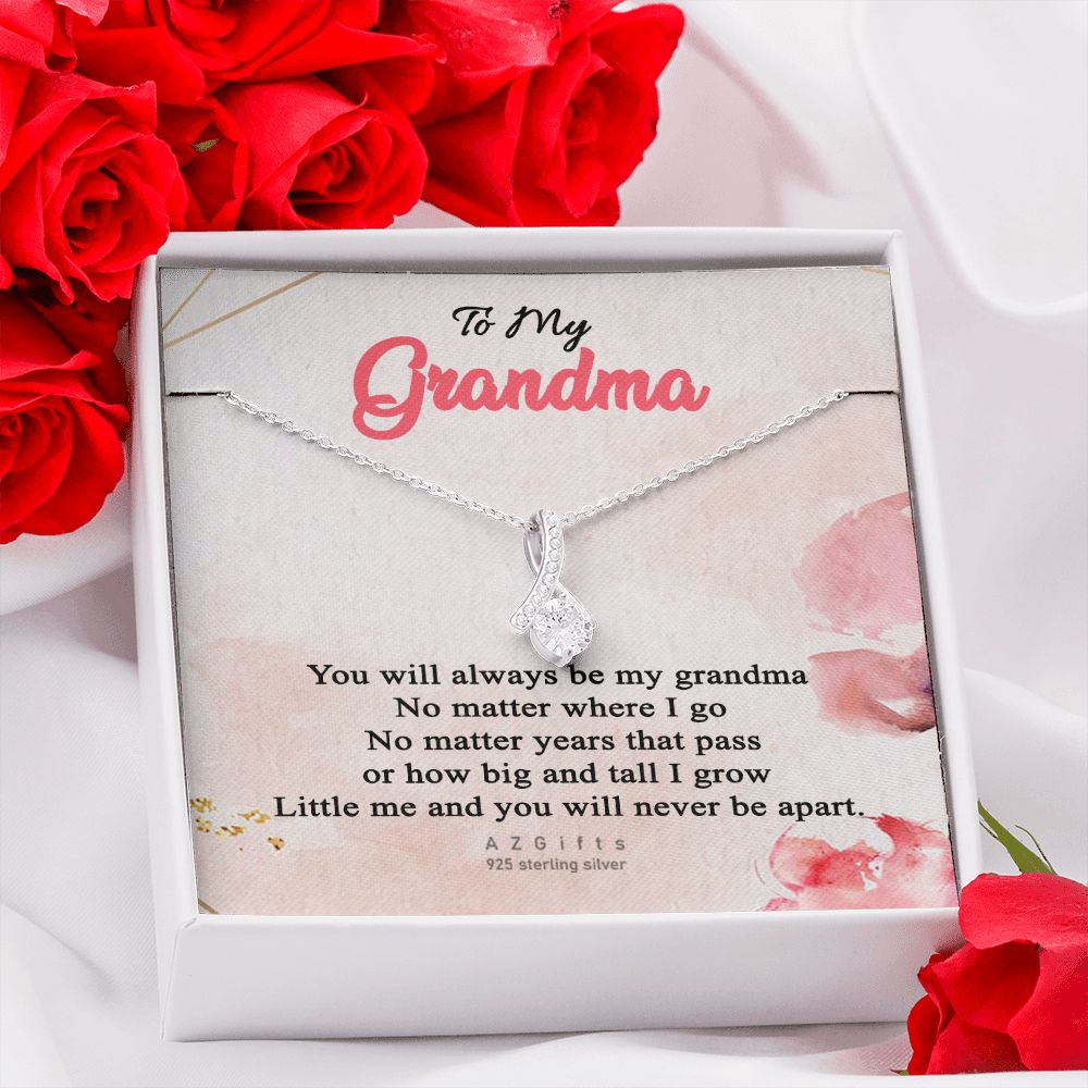 To My Grandma Necklace, Gift for Grandmother Necklace, Mothers Day Gift For Grandma Nana, Grandma Jewelry From Grandchildren GrandKids , Jewelry Box Gift For Grandma Grandmother13 Alluring Beauty Necklace
