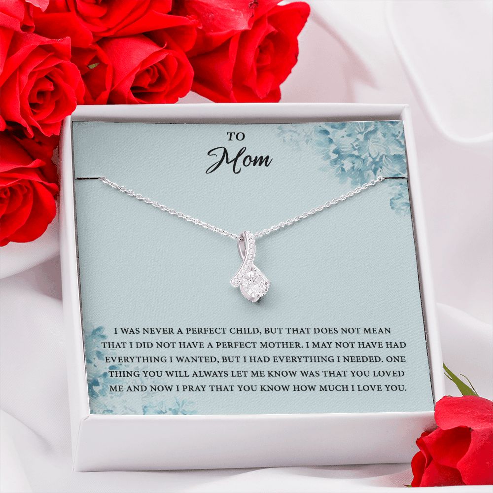 Mom Necklace Gifts for Mom from Daughter to Mom Gifts for Mothers Day from Daughter, To My Mom Necklace from Daughter to Mom Birthday Gifts Necklace with Message Card and Gift Box2227 Alluring Beauty Necklace