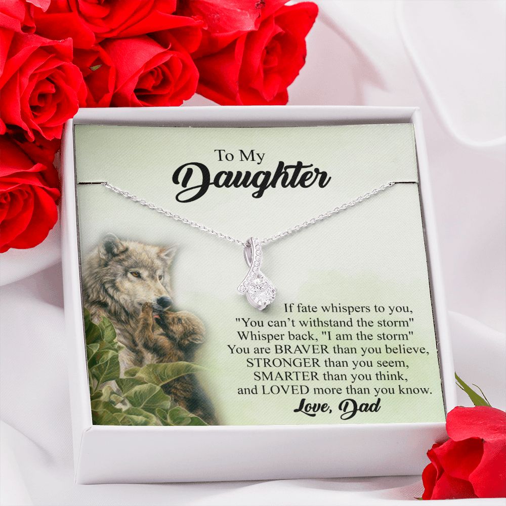 Mother Daughter Gift Ideas, To My Daughter Gift Necklace from Mom, Jewelry Pendant Present for Daughter, Birthday Christmas Gift Graduation Gifts for Daughters, Mother and Daughter Necklace 27 Alluring Beauty Necklace