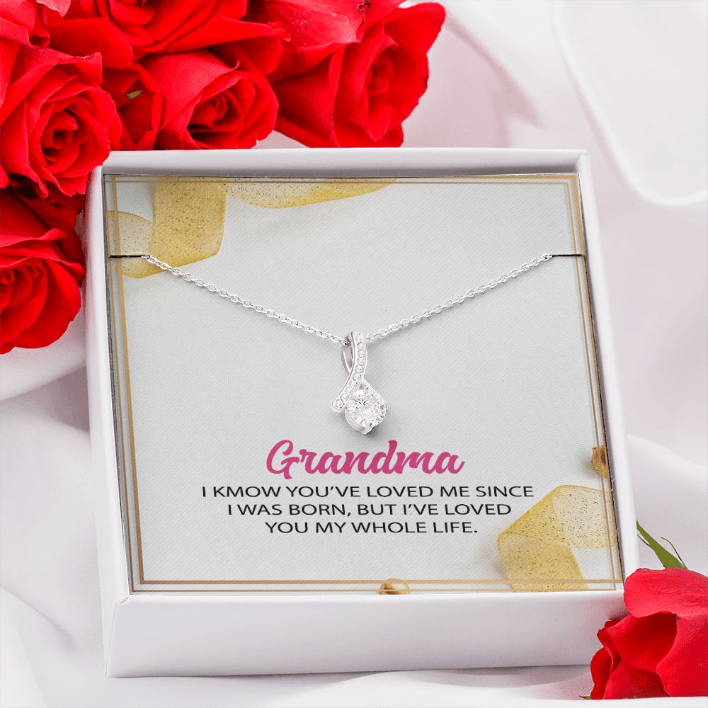 To My Grandma Necklace, Gift for Grandmother Necklace, Mothers Day Gift For Grandma Nana, Grandma Jewelry From Grandchildren GrandKids , Jewelry Box Gift For Grandma Grandmother12 Alluring Beauty Necklace