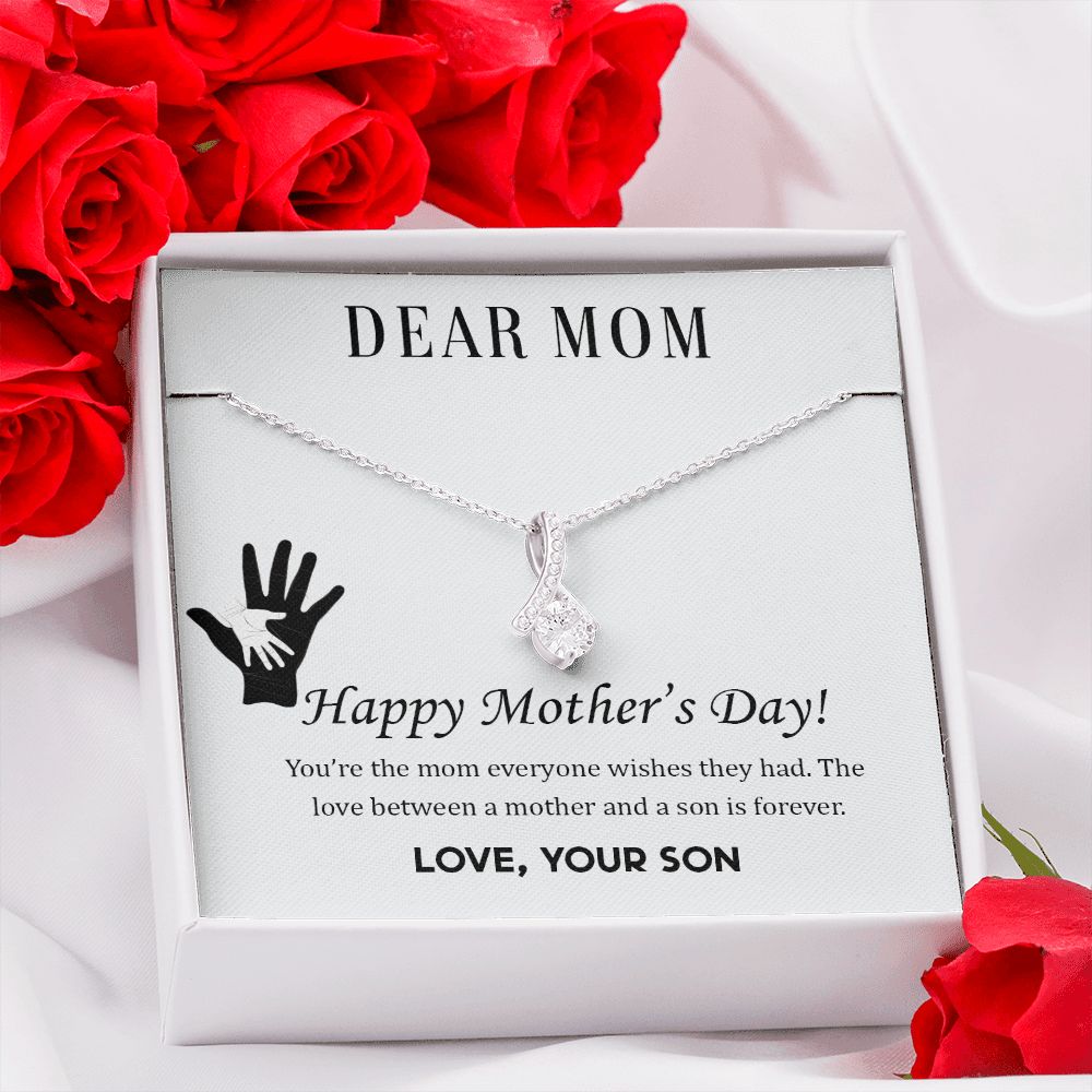 2Mom Necklace Gifts for Mom from Daughter to Mom Gifts for Mothers Day from Daughter, To My Mom Necklace from Daughter to Mom Birthday Gifts Necklace with Message Card and Gift Box2228 Alluring Beauty Necklace