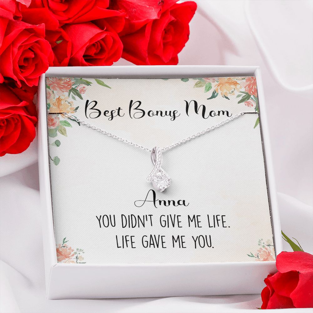 To My Stepmom Necklace from Stepdaughter Birthday Gifts for Stepmom Stepmother Gifts for Second Mom Gifts for Stepmom from Bonus Daughter Stepmom Gifts for Birthday Mothers Day 301 Alluring Beauty Necklace