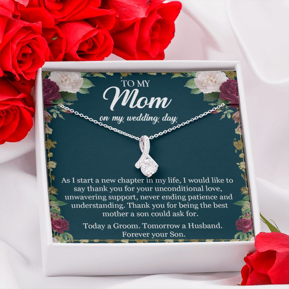 To My Mom Necklace, Gift For Mom, Mother's Day Gift from Daughter, Mom Jewelry Gift for Mothers Day, Birthday Gift for Mother, Moms Gift from Daughter Son, Necklace for Mom Mother 3 Alluring Beauty Necklace