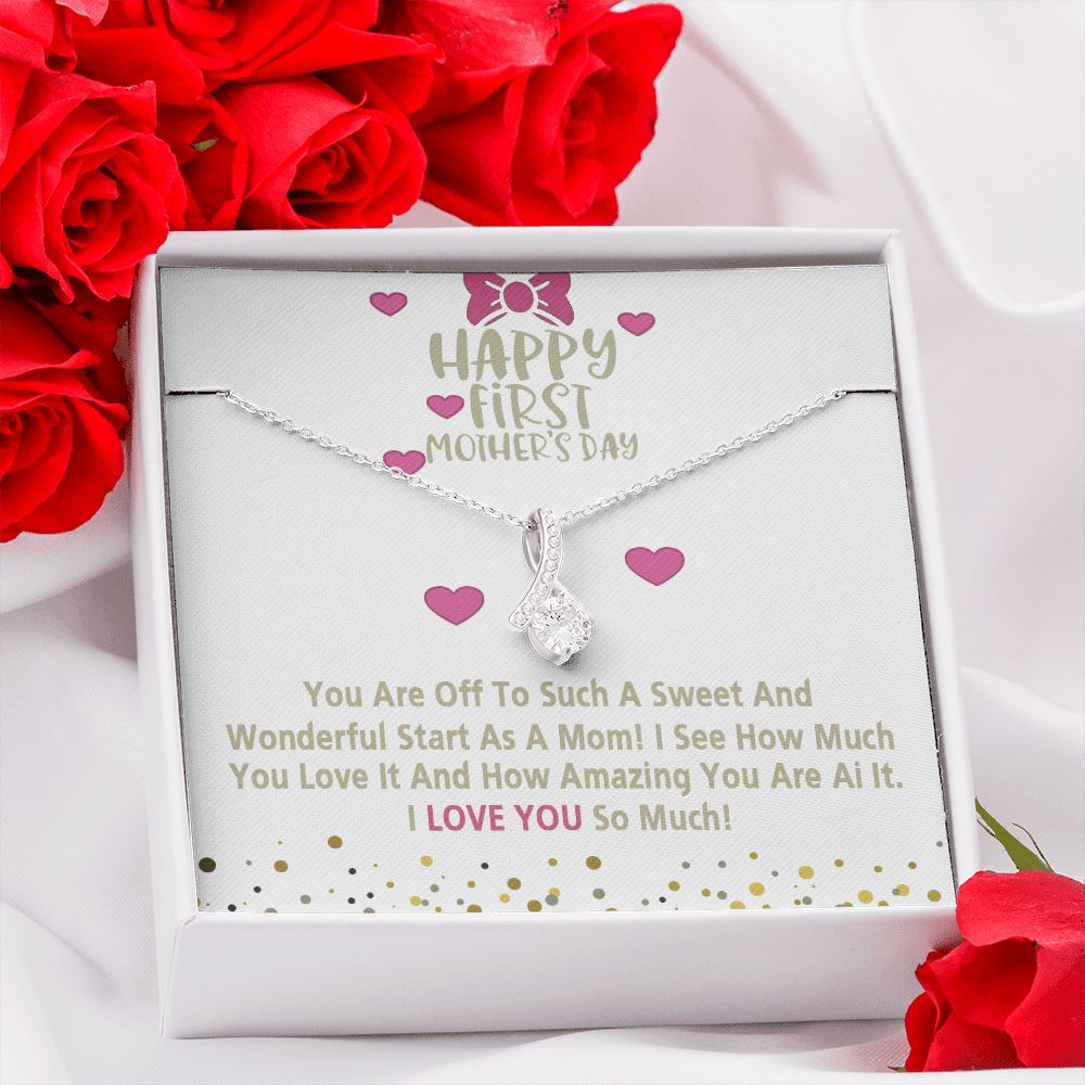 Mom Necklace Gifts for Mom from Daughter to Mom Gifts for Mothers Day from Daughter, To My Mom Necklace from Daughter to Mom Birthday Gifts Necklace with Message Card and Gift Box15 Alluring Beauty Necklace