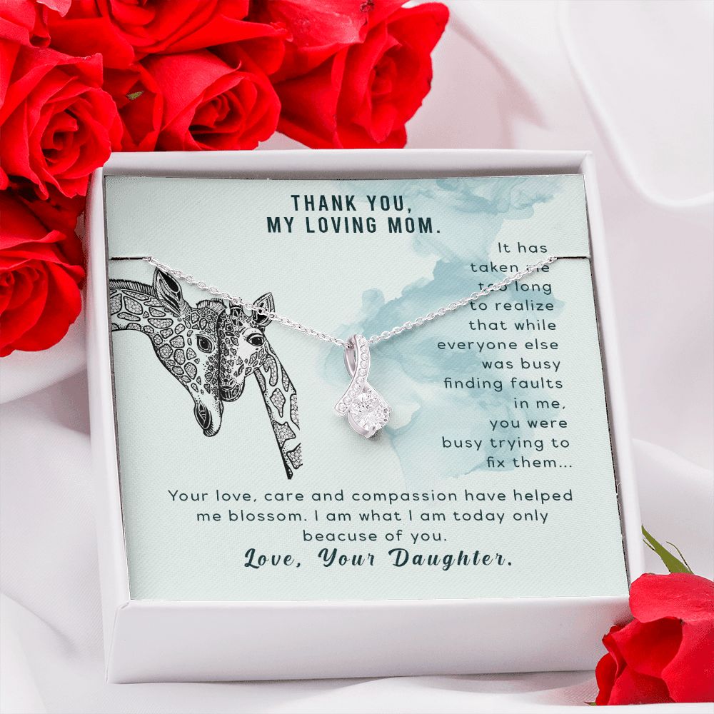 To My Thank You My Loving Mom Giraffe Necklace Pendant Gift From Mom Necklace Gift For To Daughter Birthday Daughter In Law Gift On Birthday Anniversary Gift 30821 Alluring Beauty Necklace