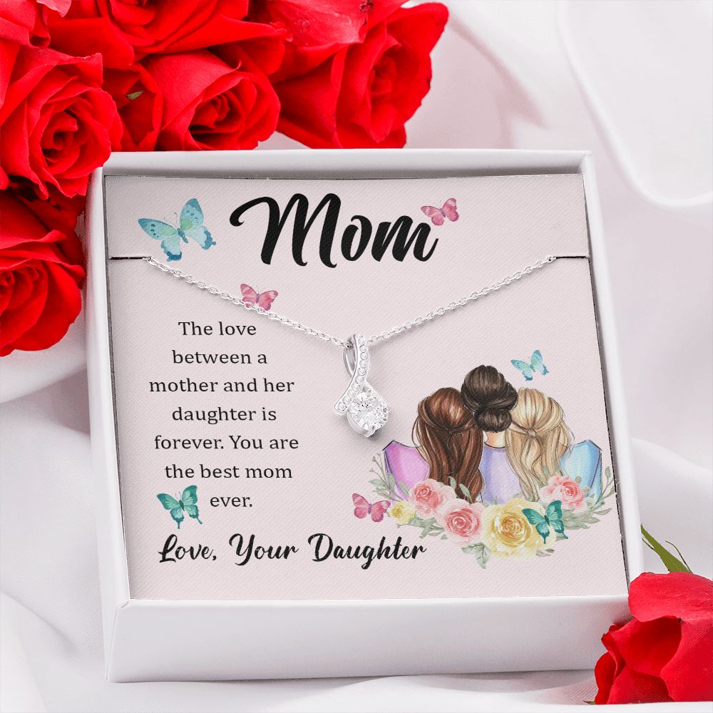 Mom Necklace Gifts for Mom from Daughter to Mom Gifts for Mothers Day from Daughter, To My Mom Necklace from Daughter to Mom Birthday Gifts Necklace with Message Card and Gift Box21 Alluring Beauty Necklace