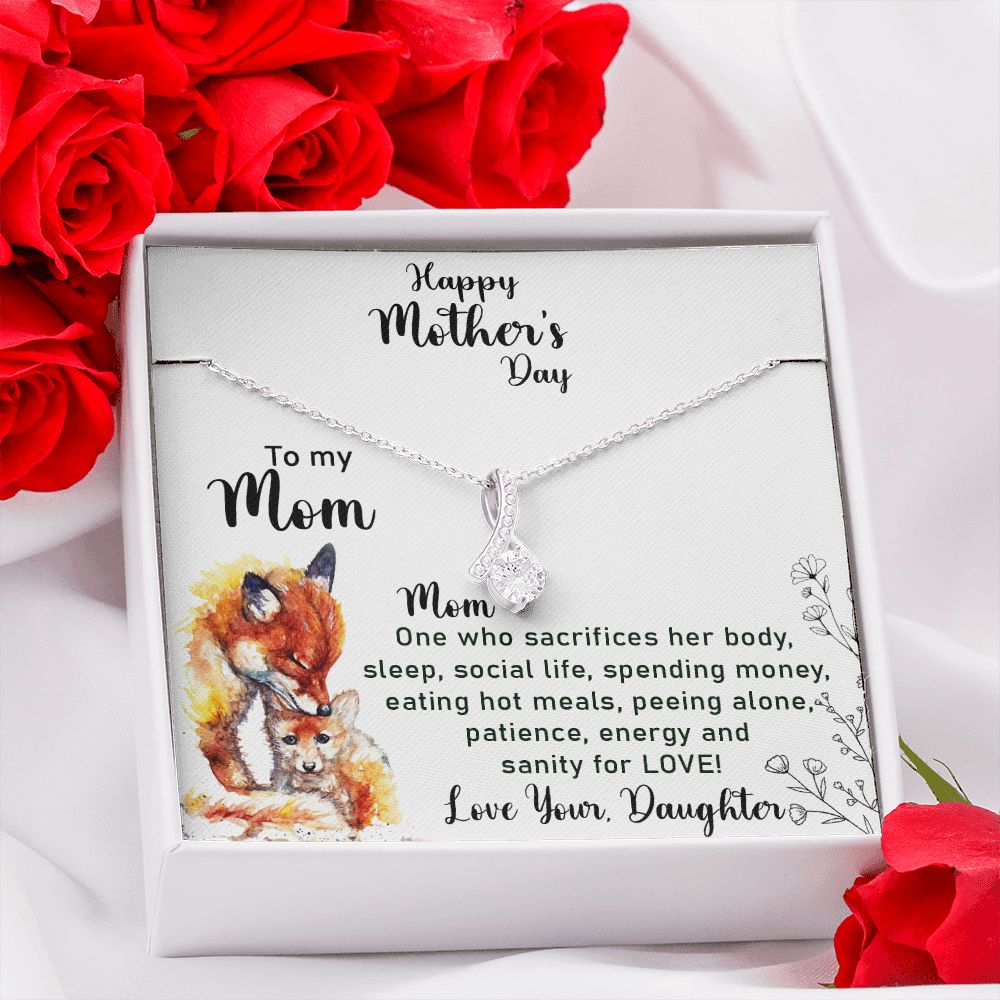 Mom Necklace Gifts for Mom from Daughter to Mom Gifts for Mothers Day from Daughter, To My Mom Necklace from Daughter to Mom Birthday Gifts Necklace with Message Card and Gift Box2223 Alluring Beauty Necklace