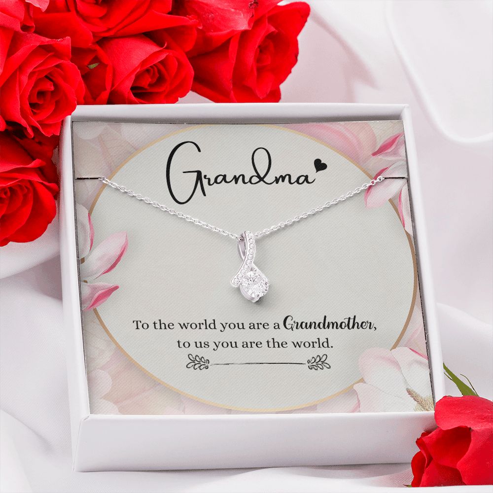 To My Grandma Necklace, Gift for Grandmother Necklace, Mothers Day Gift For Grandma Nana, Grandma Jewelry From Grandchildren GrandKids , Jewelry Box Gift For Grandma Grandmother8 Alluring Beauty Necklace